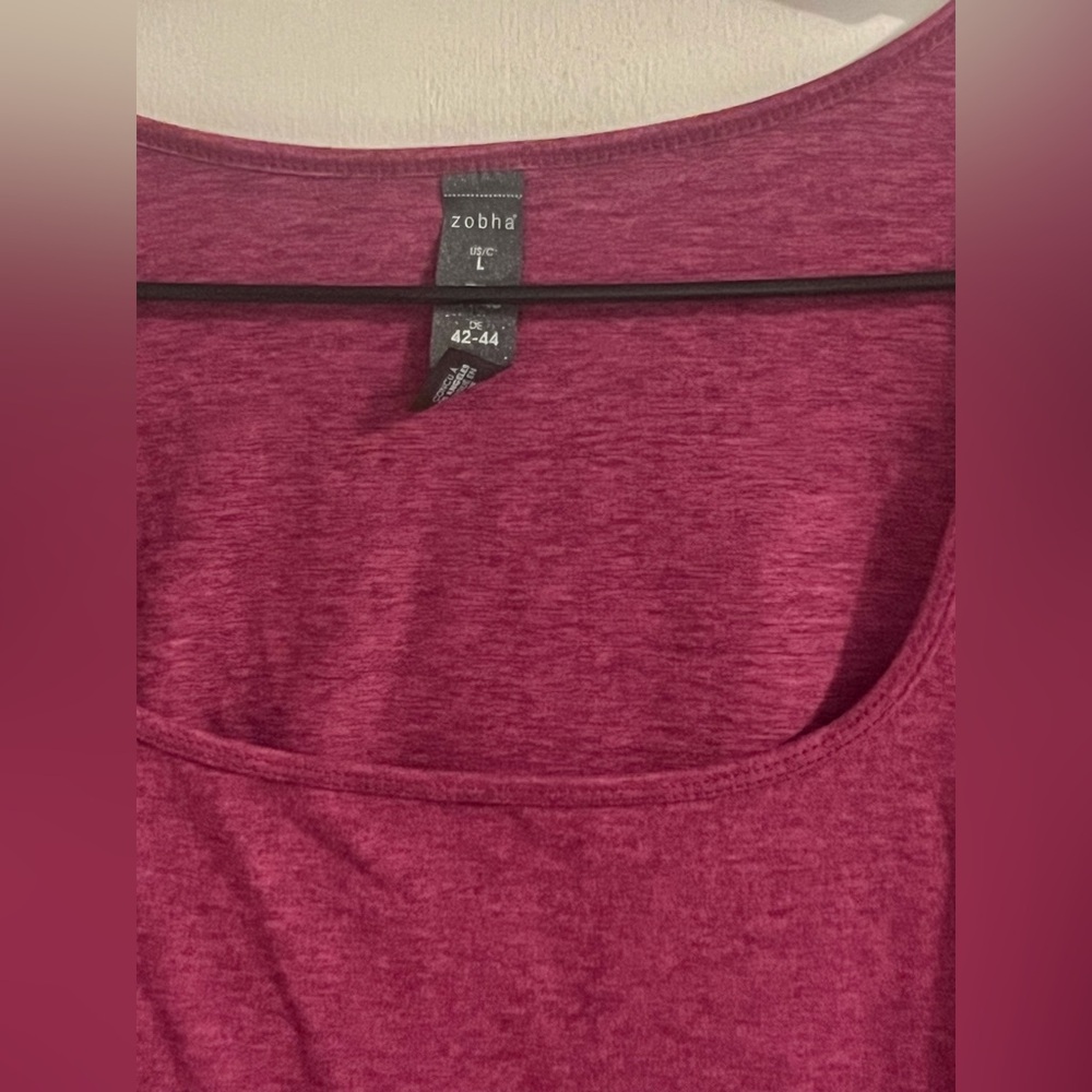 NWT Zobha Women’s Long Sleeve Crop Top ~ Size Large - Picture 2 of 2